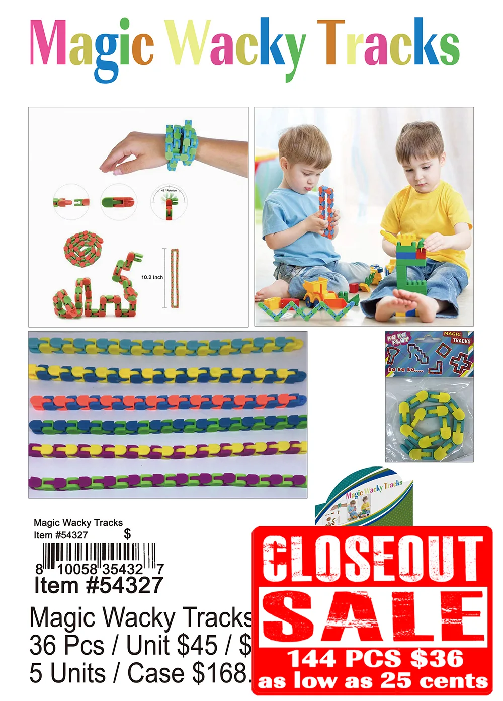 Magic Wacky Tracks - Closeout 144 Pcs.